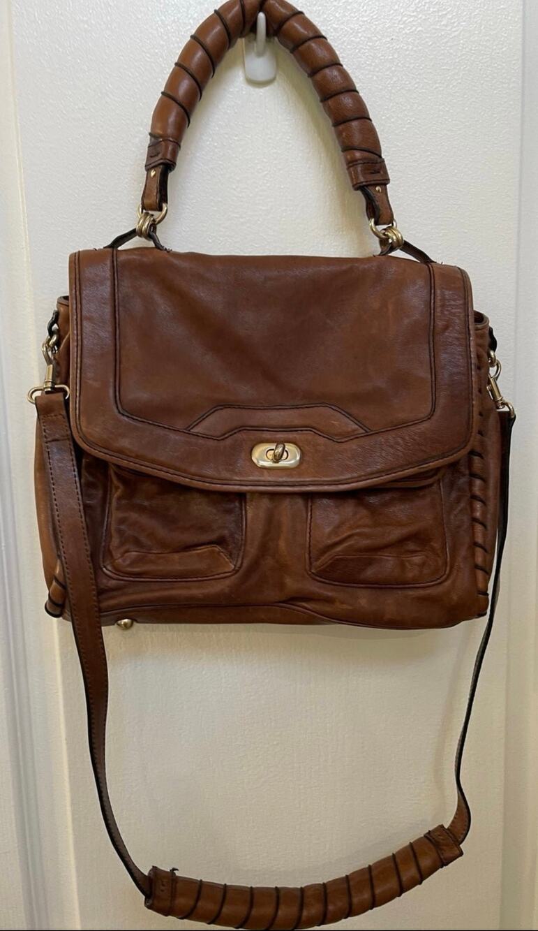 Cynthia Rowley brown leather satchel Purse